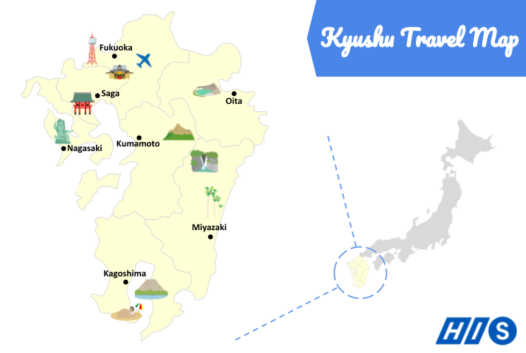 Kyushu Travel Map 